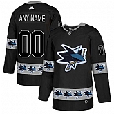 Customized Men's San Jose Sharks Black Team Logos Fashion Adidas Jersey,baseball caps,new era cap wholesale,wholesale hats